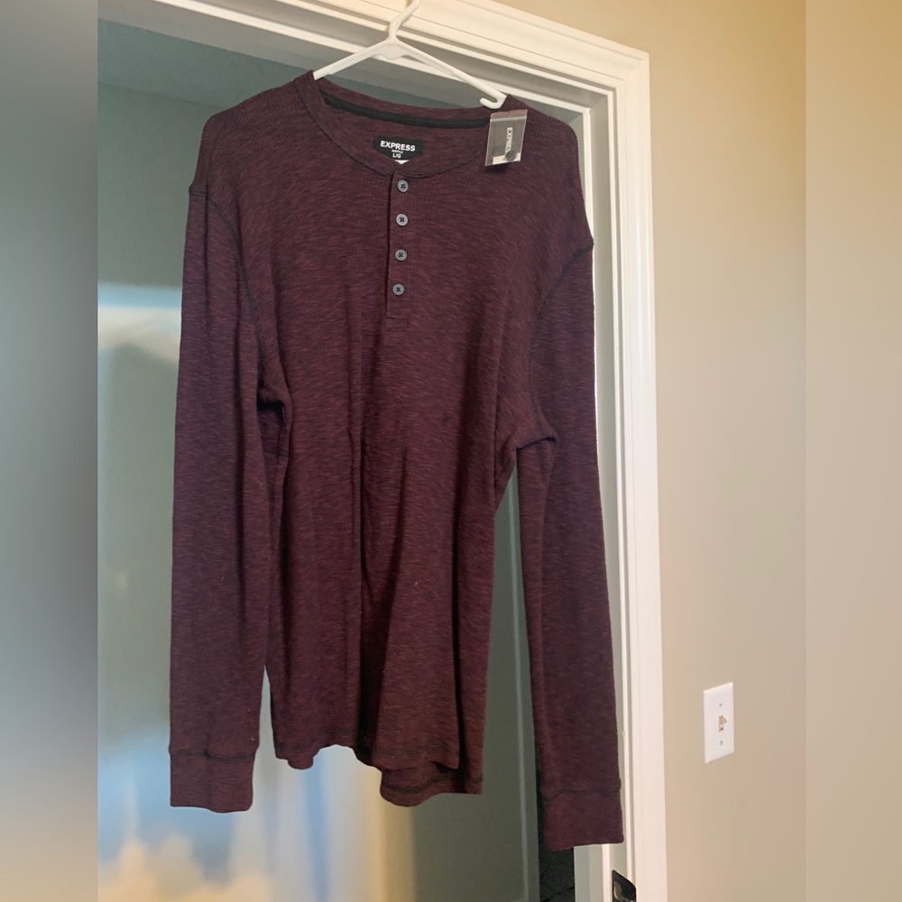 NWT Express Waffle Knit Long Sleeve Shirt